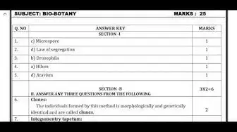 Video thumbnail for 12th Bio-Botany First Mid Term Answer Keys 2019-20 | Namakkal District | English Medium