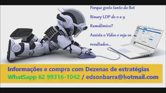 Video thumbnail for COMO GANHO DINHEIRO COM ROBO BOT BINARY EM DIG  LDP DE 0 A 9 RAMDÔMICO?