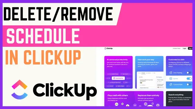 Video thumbnail for How To Delete Or Remove Schedule In Click Up