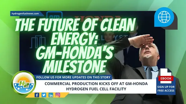 Video thumbnail for Commercial Production Begins at GM-Honda Hydrogen Fuel Cell Facility