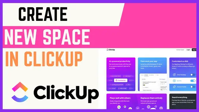 Video thumbnail for How To Create New Space In Click Up