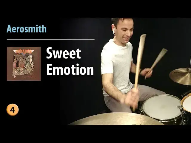 Video thumbnail for "Sweet Emotion" by Aerosmith On Drums | Drum Cover | Rock Songs For Drummers | Drum Lesson
