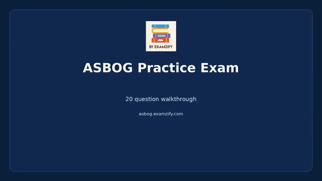 Video thumbnail for ASBOG Practice Exam