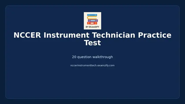 Video thumbnail for NCCER Instrument Technician Practice Test