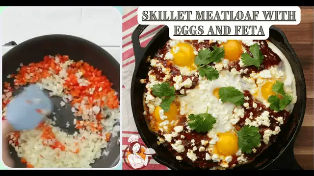 Video thumbnail for Skillet Meatloaf With Eggs and Feta