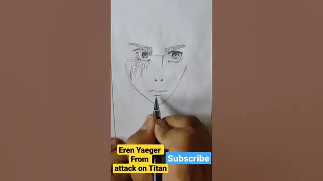 'Video thumbnail for Speed Drawing Erren Yaeger from Attack On Titan | Vivek Jain #shorts #animeart'
