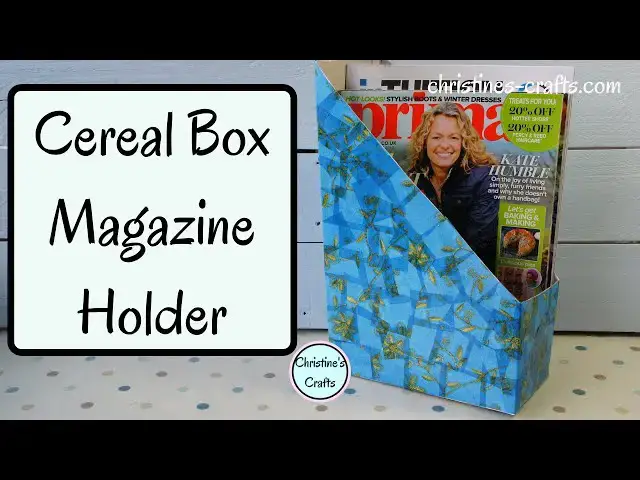 'Video thumbnail for DIY MAGAZINE HOLDER FROM OLD CEREAL BOX - Upcycling Project for Home Office or Living Space'