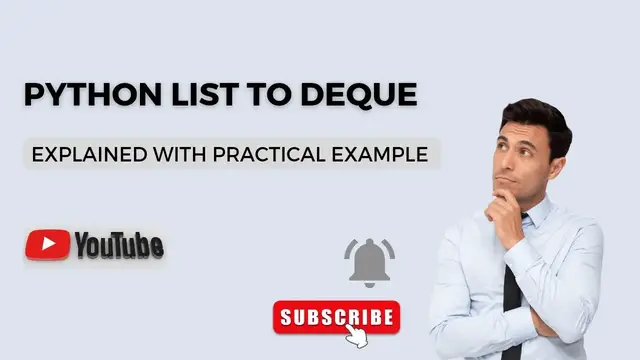 Video thumbnail for Python List to Deque - Python Tutorial