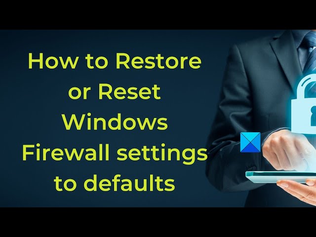 Video thumbnail for How to Restore or Reset Windows Firewall settings to defaults