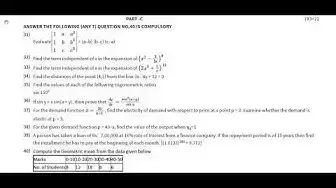 Video thumbnail for 11th Business Maths - Public Model Question Papers 2019 - 3 (Chennai District) | (English Medium)