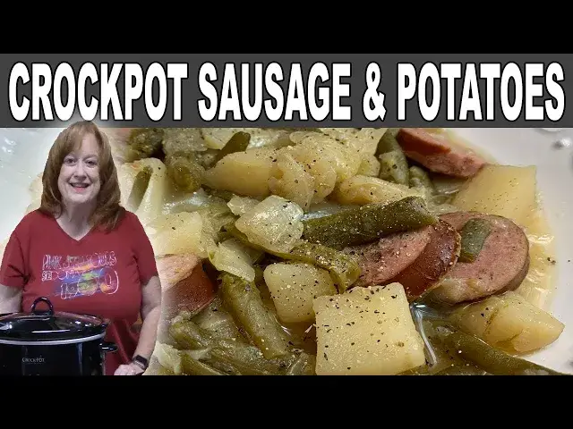 Video thumbnail for CROCKPOT SAUSAGE & POTATOES RECIPE | DUMP & GO EASY MEAL | COOK WITH ME IN CROCKPOT