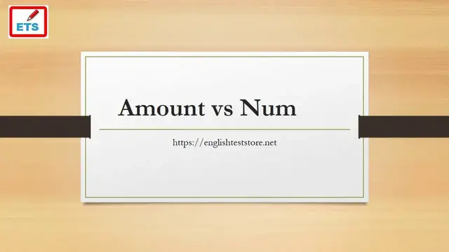 Video thumbnail for Amount vs Number | Common Errors in English