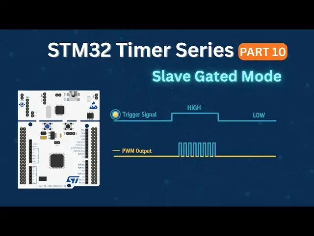 Video thumbnail for STM32 Timers (Part 10): Timer Gated Mode Tutorial – Control PWM and Counter with Triggers