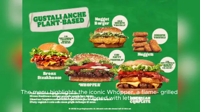 Video thumbnail for Burger king menu