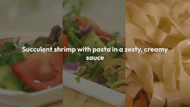 Video thumbnail for One-Pot Lemon Garlic Shrimp Pasta Recipe