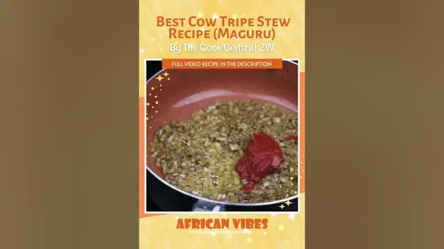 Video thumbnail for Cow Tripe Stew Recipe (Maguru) By The Cook Central ZW