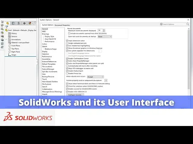 'Video thumbnail for SolidWorks and its User Interface | SolidWorks Tutorial | SolidWorks Interface |'