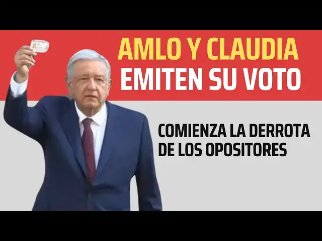 Video thumbnail for MIRA el voto de AMLO y Claudia, PERDEDORES YA empiezan a llorar