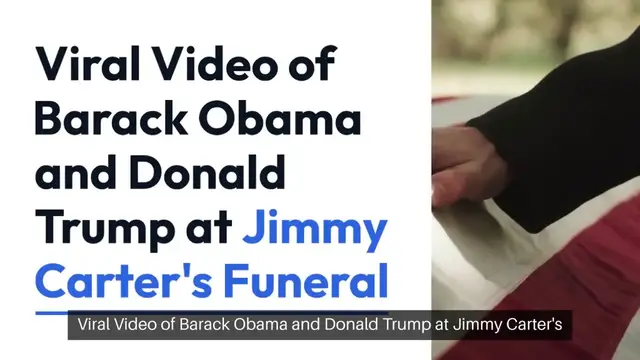 Video thumbnail for AI-Generated Video of Barack Obama and Donald Trump’s Alleged Altercation at Jimmy Carter's Funeral Goes Viral