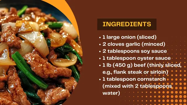 Video thumbnail for Chinese Beef and Onion Stir Fry