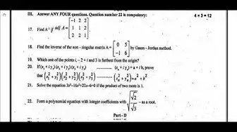 Video thumbnail for 12th Maths First Mid Term Question Paper 2019-20 | Namakkal District | English Medium