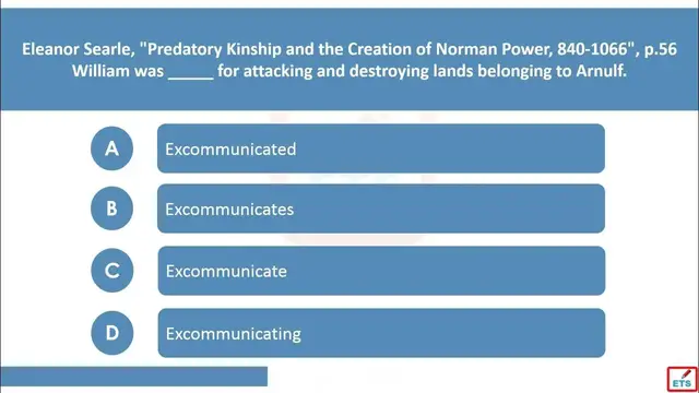 Video thumbnail for English Verb Tenses: Excommunicate, Excommunicates, Excommunicated, Excommunicating Quiz
