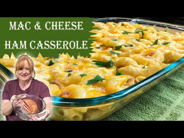 Video thumbnail for MACARONI & CHEESE HAM CASSEROLE | Ham Leftovers | Easy Mac & Cheese Recipe