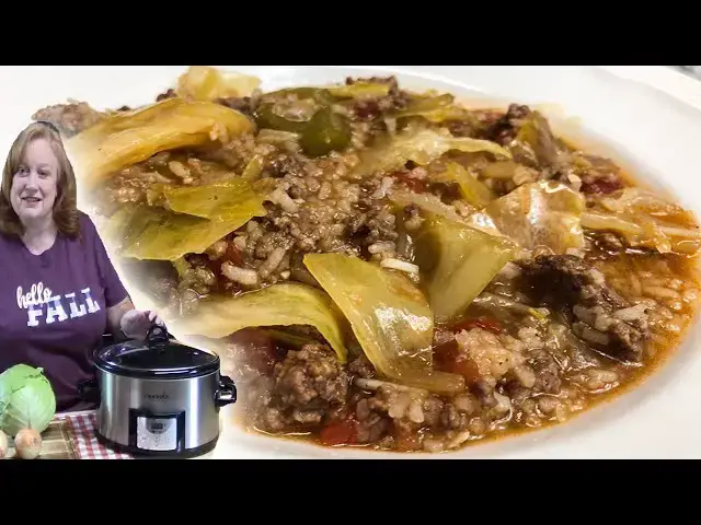 Video thumbnail for CROCKPOT CABBAGE ROLL SOUP RECIPE | It's Fall Y'all | Cook with Me Crockpot Easy Dump and Go Recipe