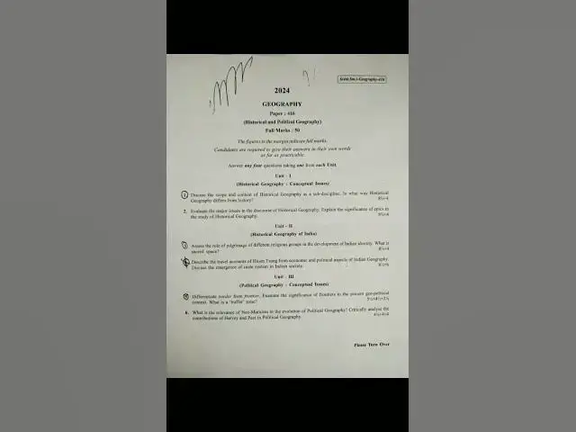 Video thumbnail for Historical & Political Geography ||Module - 416 (CU PG Question paper 2024) 4th Sem