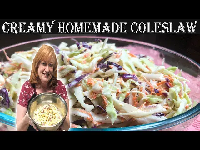 Video thumbnail for HOMEMADE CREAMY COLESLAW | How to Make Easy Coleslaw Recipe