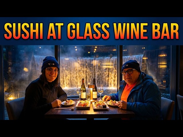 Video thumbnail for Sushi Night with Waterfall Views: Glass Wine Bar in Hawley, PA