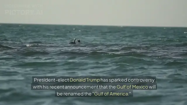 'Video thumbnail for Trump Proposes Renaming Gulf of Mexico to 'Gulf of America''