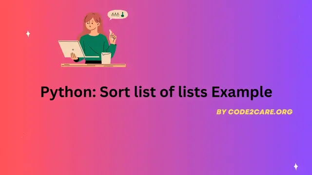 Video thumbnail for Python Sort list of lists Example