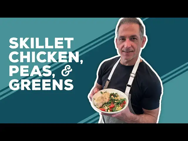 Video thumbnail for Love & Best Dishes: Skillet Chicken, Peas, and Greens Recipe | Healthy Chicken Breast Dinner Ideas