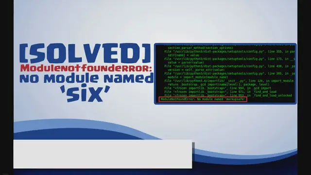 Video thumbnail for Modulenotfounderror: no module named six