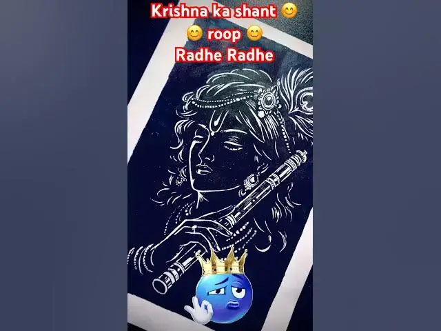 Video thumbnail for krishan  ka shant roop ,❤️❤️❤️ #art #trendingshorts #drawing #fyp #artist #growth #ytshorts #viral