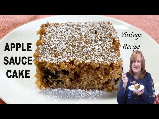 Video thumbnail for Old Fashioned APPLE SAUCE CAKE, A Vintage Dessert Recipe