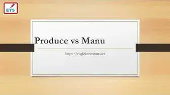 Video thumbnail for Produce vs Manufacture | Common Errors in English