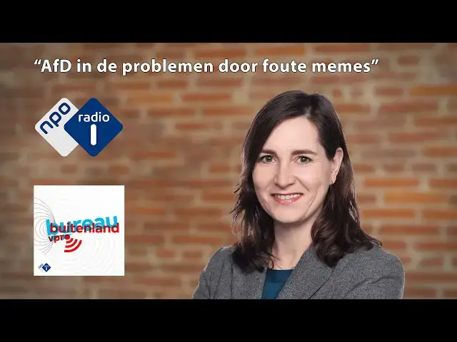 Video thumbnail for 2022-10-31 Ulrike Nagel op Radio 1 Bureau Buitenland: AfD in de problemen door foute memes