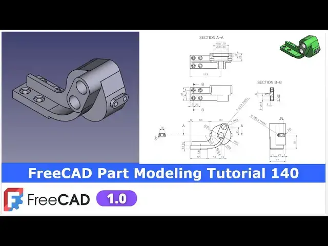 'Video thumbnail for FreeCAD Part Modeling Tutorial 140 | FreeCAD Tutorial | 3D Modeling | Learn FreeCAD |'