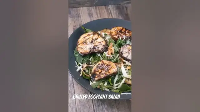 Video thumbnail for Grilled Eggplant Delight: Summer Salad Sensation #youtubeshorts #summervibes #eggplant