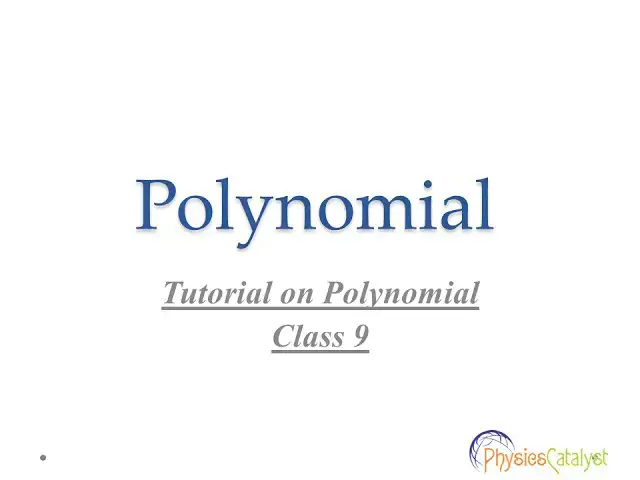 Video thumbnail for What are polynomials Class 9 tutorial
