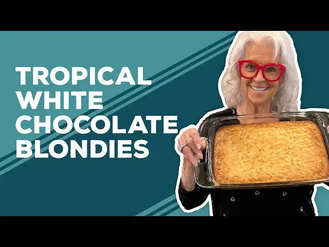 Video thumbnail for Love & Best Dishes: Tropical White Chocolate Blondies Recipe | How To Make a Blondie Brownie