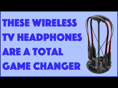 'Video thumbnail for Simolio Dual Wireless TV Headphones with 3-in-1 Base -- REVIEW'