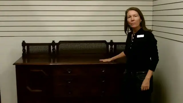 Video thumbnail for Antique Furniture, Stickley Sideboard Original 1902 Label! Side Board Buffet