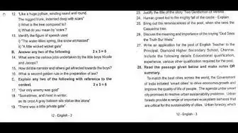 Video thumbnail for 12th English First Mid Term Question Paper 2019-20 | Tirupur District | Team Aspirants