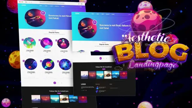 Video thumbnail for Aesthetic animated landing page design for Space Blog | React JS | Speed Codez