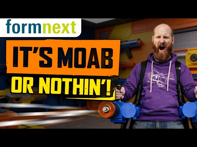 Video thumbnail for GatlingTommy - 3D Printed MOAB Nerf Blaster GatlingGun at FormNext