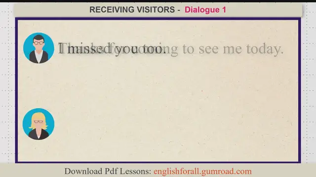 'Video thumbnail for RECEIVING VISITORS'