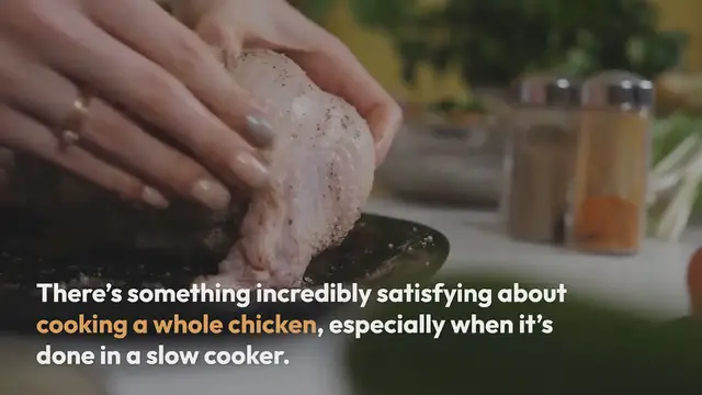 Video thumbnail for Slow cooker whole chicken recipe